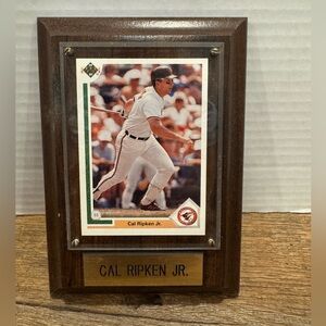 MLB Baltimore Orioles Cal Ripken Jr. Card Framed Wooden Plaque
